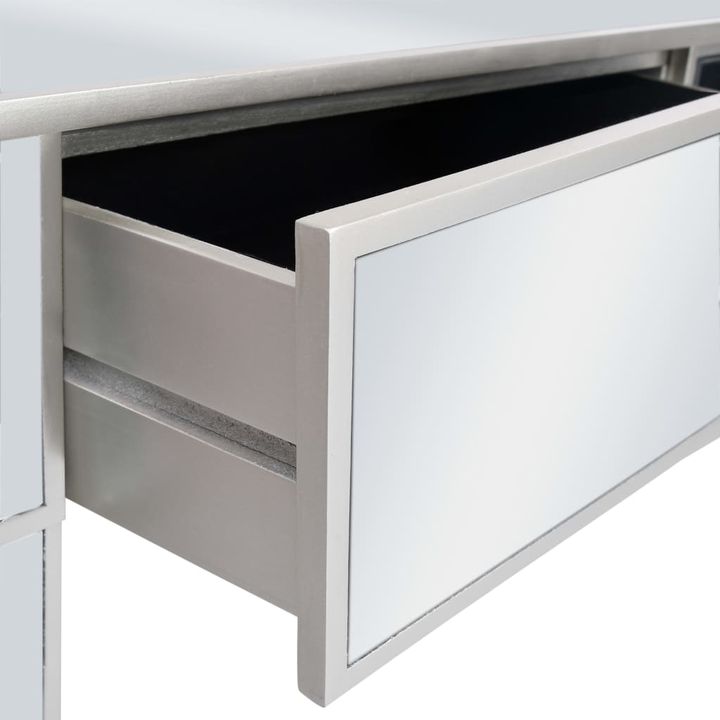 Spejlkonsolbord af MDF og glas 106,5x38x76,5 cm