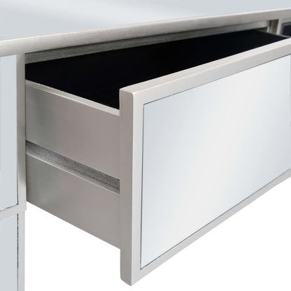 Spejlkonsolbord af MDF og glas 106,5x38x76,5 cm