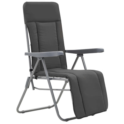 Klappbare Gartenstühle mit Polstern 2 Stk. Grau