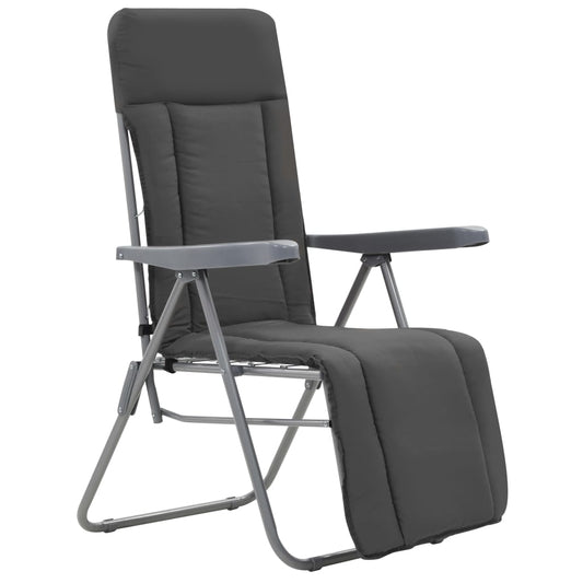 Klappbare Gartenstühle mit Polstern 2 Stk. Grau