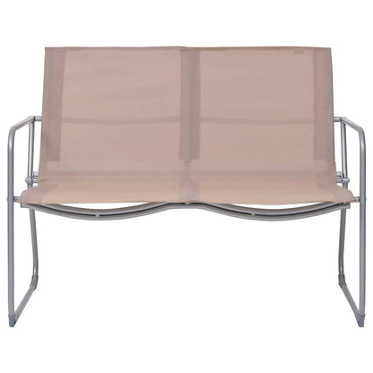 4-tlg. Garten-Lounge-Set Stoff und Stahl Taupe