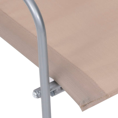 4-tlg. Garten-Lounge-Set Stoff und Stahl Taupe