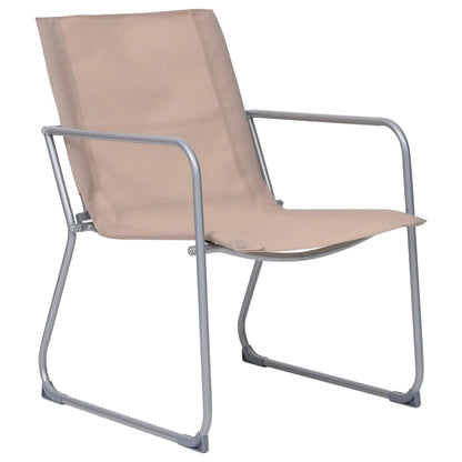 4-tlg. Garten-Lounge-Set Stoff und Stahl Taupe