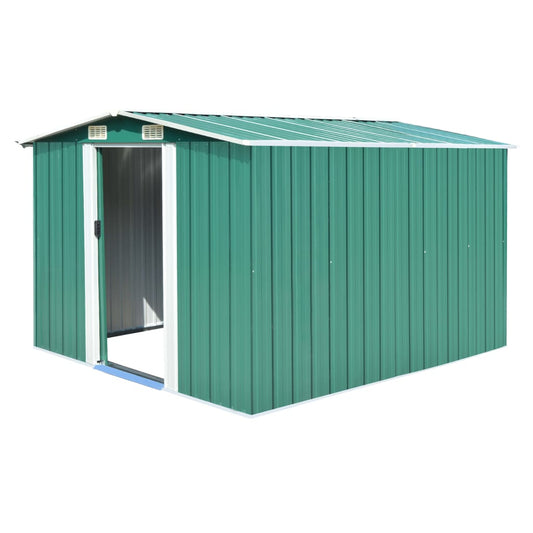 Gerätehaus 257x298x178 cm Metall Grün