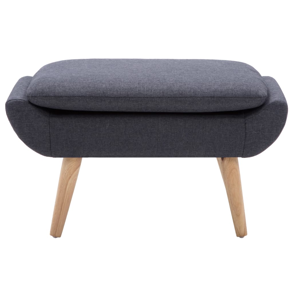 Hocker Stoffbezug 73 x 43 x 42 cm Dunkelgrau