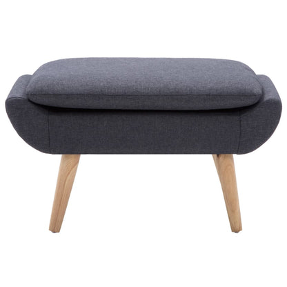Hocker Stoffbezug 73 x 43 x 42 cm Dunkelgrau