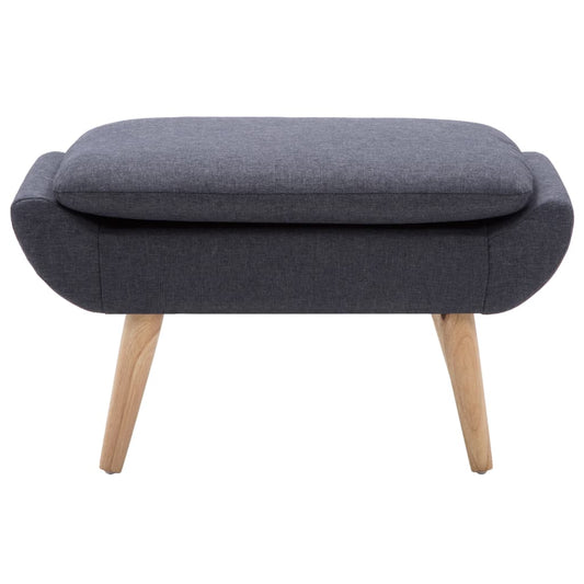 Hocker Stoffbezug 73 x 43 x 42 cm Dunkelgrau