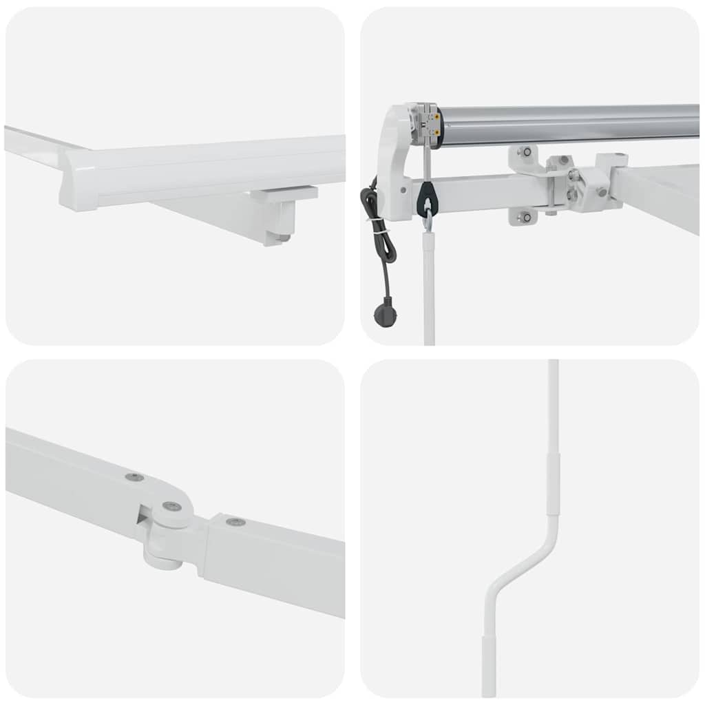 Markise Weiß 4 × 3 m Metall