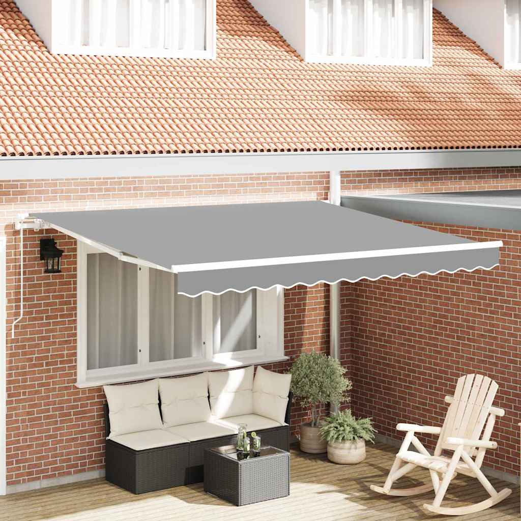 Markise Weiß 3,5 x 2,5 m Metall