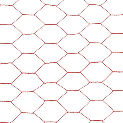 Drahtzaun Stahl mit PVC-Beschichtung 25x0,75 m Rot