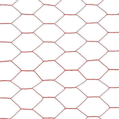 Drahtzaun Stahl mit PVC-Beschichtung 25x1 m Rot