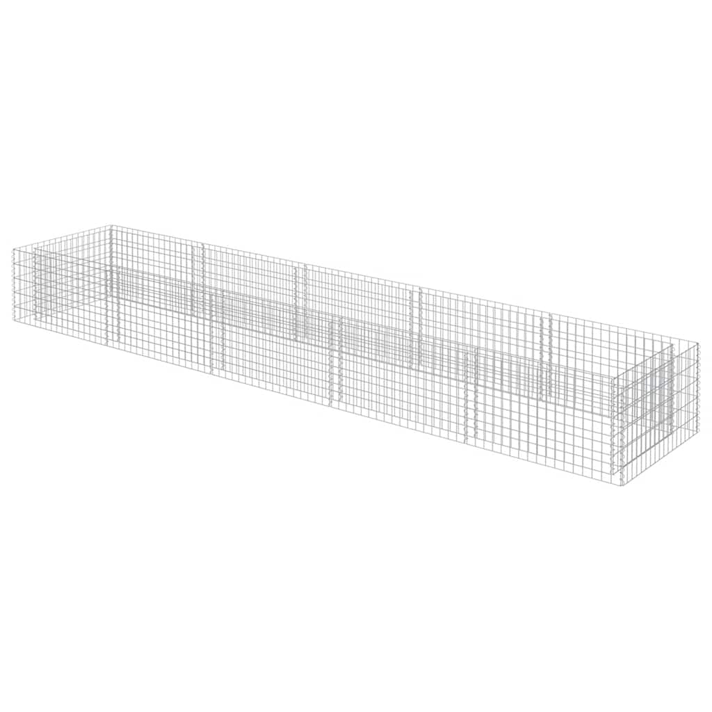 Gabionen-Hochbeet Verzinkter Stahl 450×90×50 cm