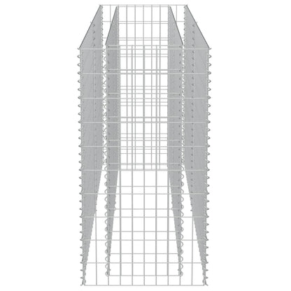 Gabionen-Hochbeet Verzinkter Stahl 180×50×100 cm