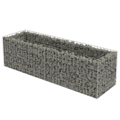 Gabionen-Hochbeet Verzinkter Stahl 180×50×50 cm