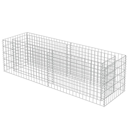 Gabionen-Hochbeet Verzinkter Stahl 180×50×50 cm