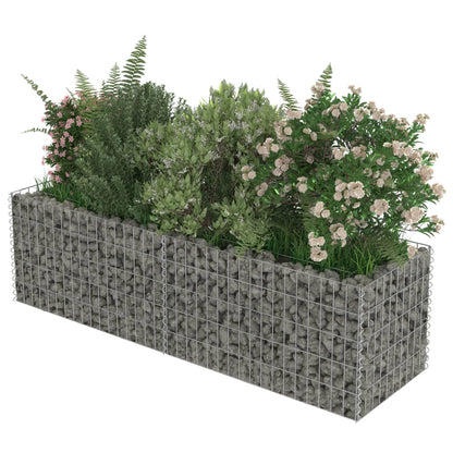 Gabionen-Hochbeet Verzinkter Stahl 180×50×50 cm