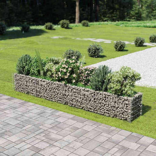 Gabionen-Hochbeet Verzinkter Stahl 360×50×50 cm