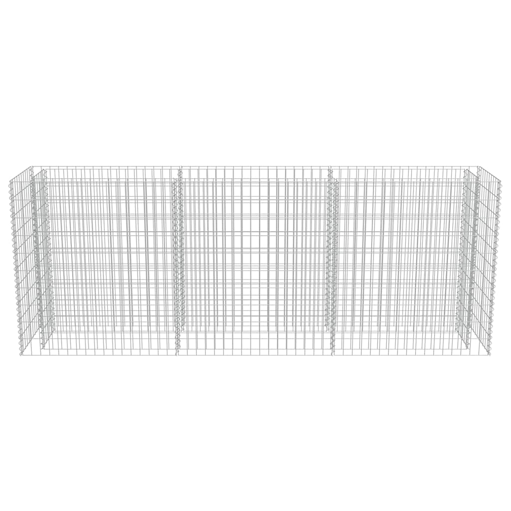 Gabionen-Hochbeet Verzinkter Stahl 270×50×100 cm
