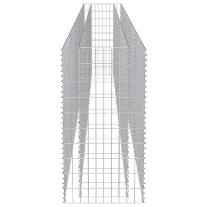 Gabionen-Hochbeet Verzinkter Stahl 450×50×100 cm