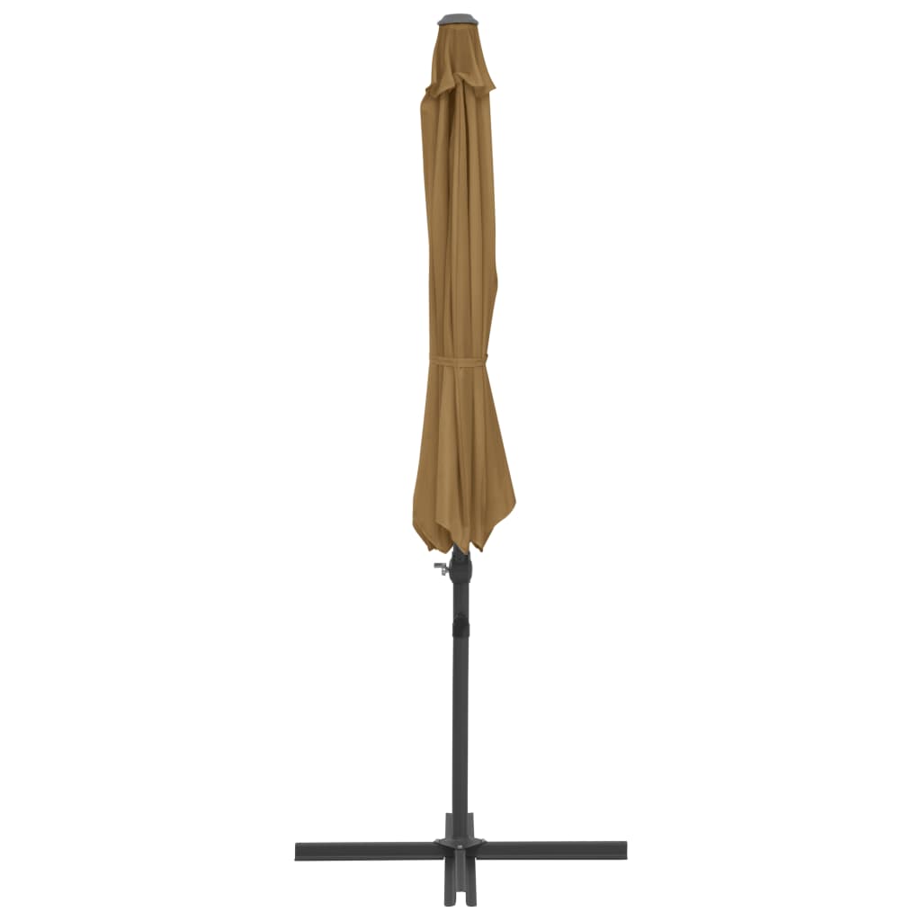 Ampelschirm mit Stahl-Mast 300 cm Taupe