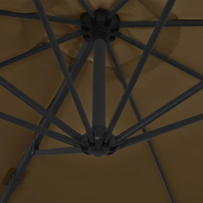Ampelschirm mit Stahl-Mast 300 cm Taupe