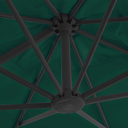 Ampelschirm mit Aluminium-Mast 300x300 cm Grün