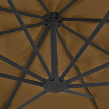 Ampelschirm mit Aluminiummast 400 x 300 cm Taupe