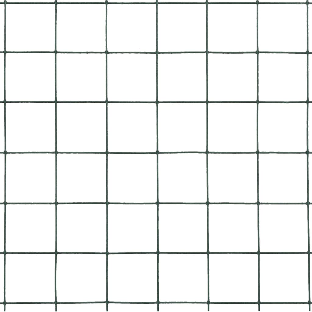 Drahtzaun Stahl mit PVC-Beschichtung 10x0,5 m Grün