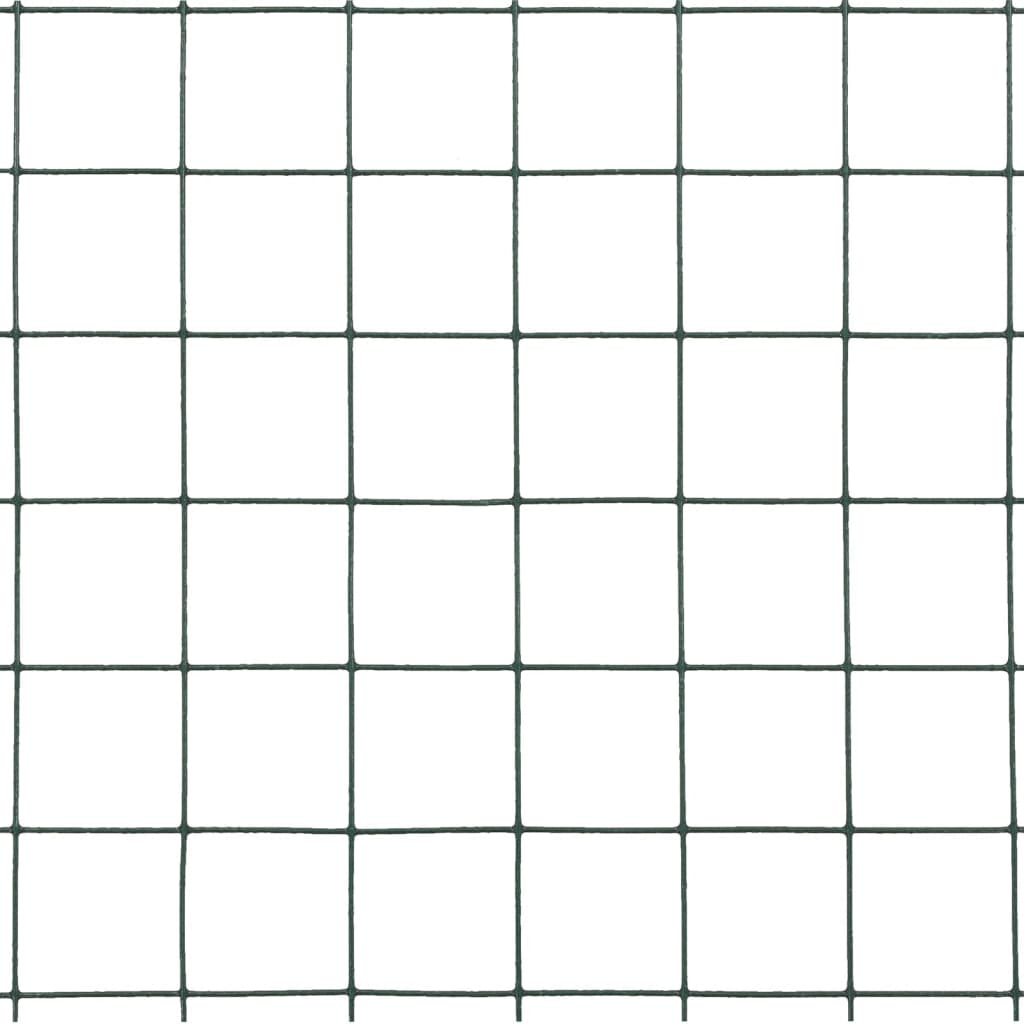 Drahtzaun Stahl mit PVC-Beschichtung 25x0,5 m Grün