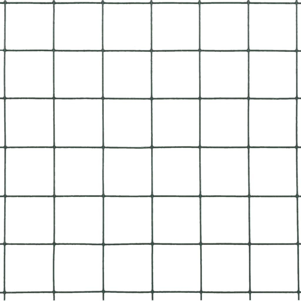 Drahtzaun Stahl mit PVC-Beschichtung 25x1,5 m Grün