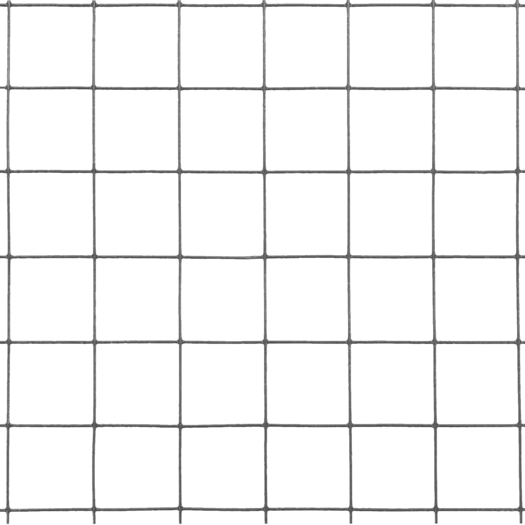 Drahtzaun Stahl mit PVC-Beschichtung 10x1 m Grau