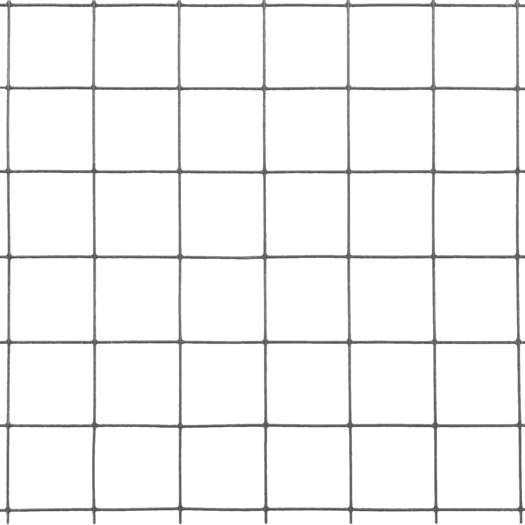 Drahtzaun Stahl mit PVC-Beschichtung 10x1,5 m Grau