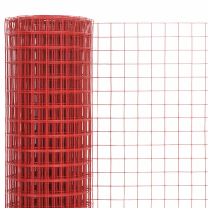 Drahtzaun Stahl mit PVC-Beschichtung 10x1 m Rot