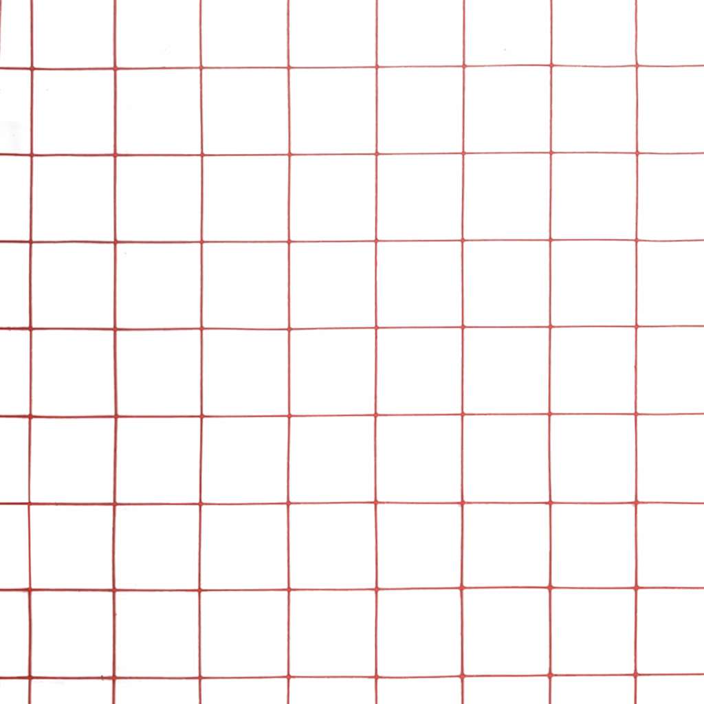 Drahtzaun Stahl mit PVC-Beschichtung 10x1 m Rot