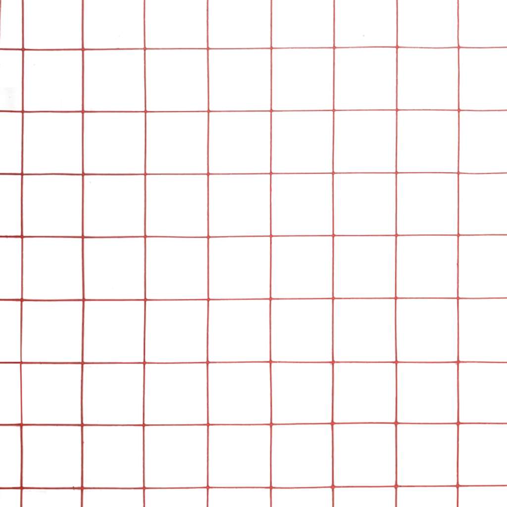 Drahtzaun Stahl mit PVC-Beschichtung 25x1 m Rot
