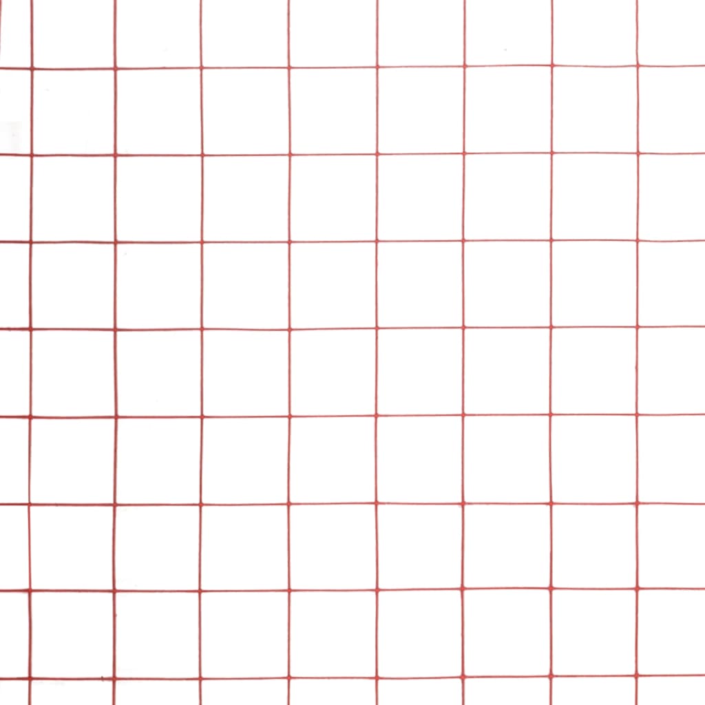Drahtzaun Stahl mit PVC-Beschichtung 10x0,5 m Rot
