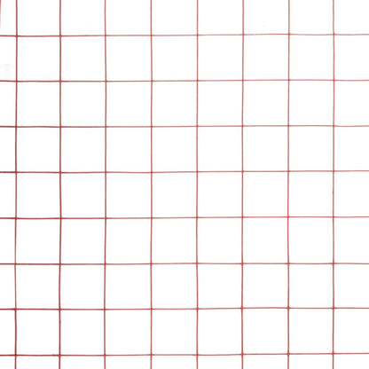 Drahtzaun Stahl mit PVC-Beschichtung 10x0,5 m Rot