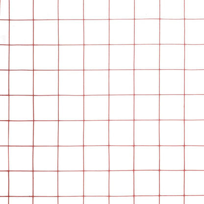 Drahtzaun Stahl mit PVC-Beschichtung 10x0,5 m Rot