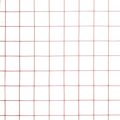 Drahtzaun Stahl mit PVC-Beschichtung 10x1,5 m Rot