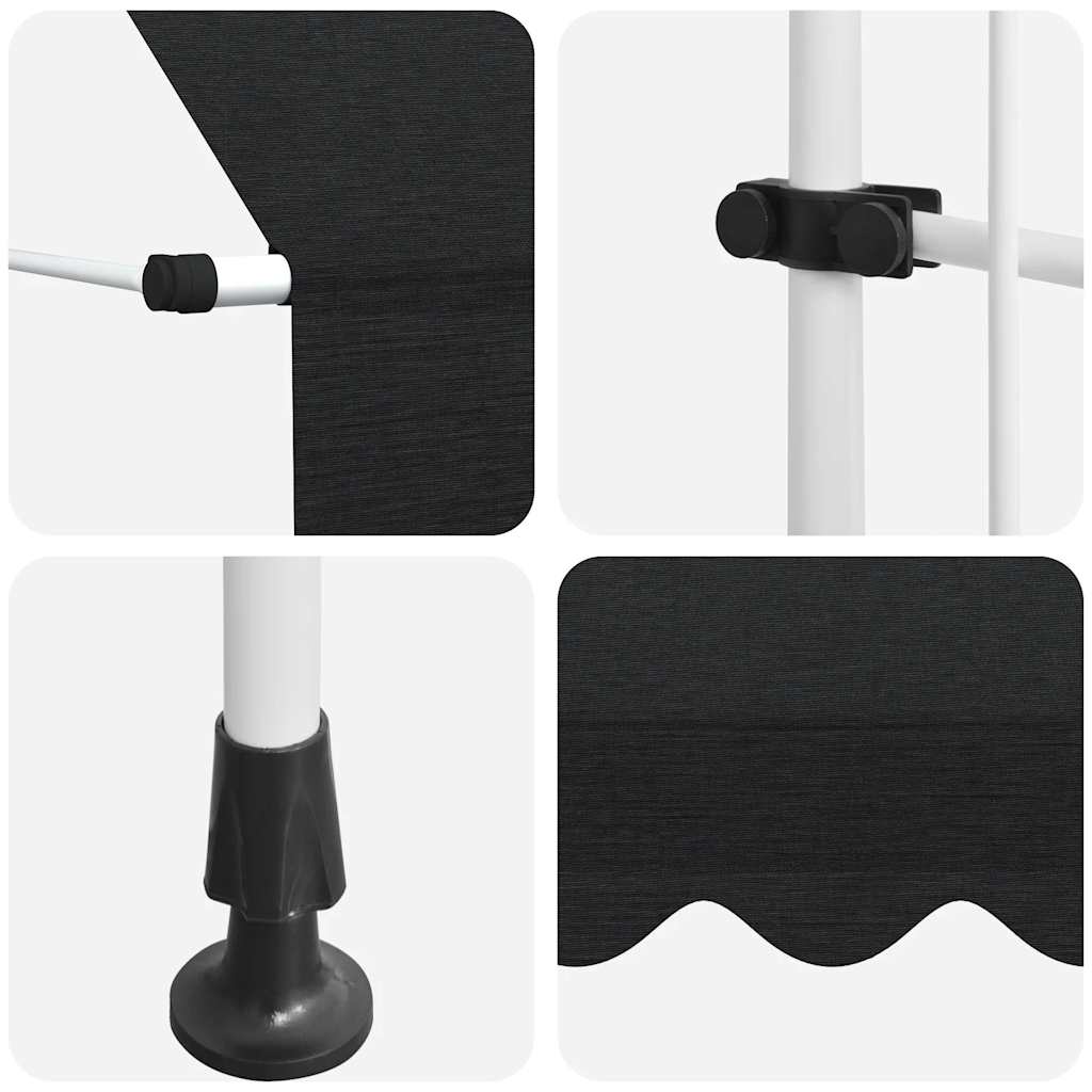 Einziehbare Markise Handbetrieben 150 cm Anthrazit