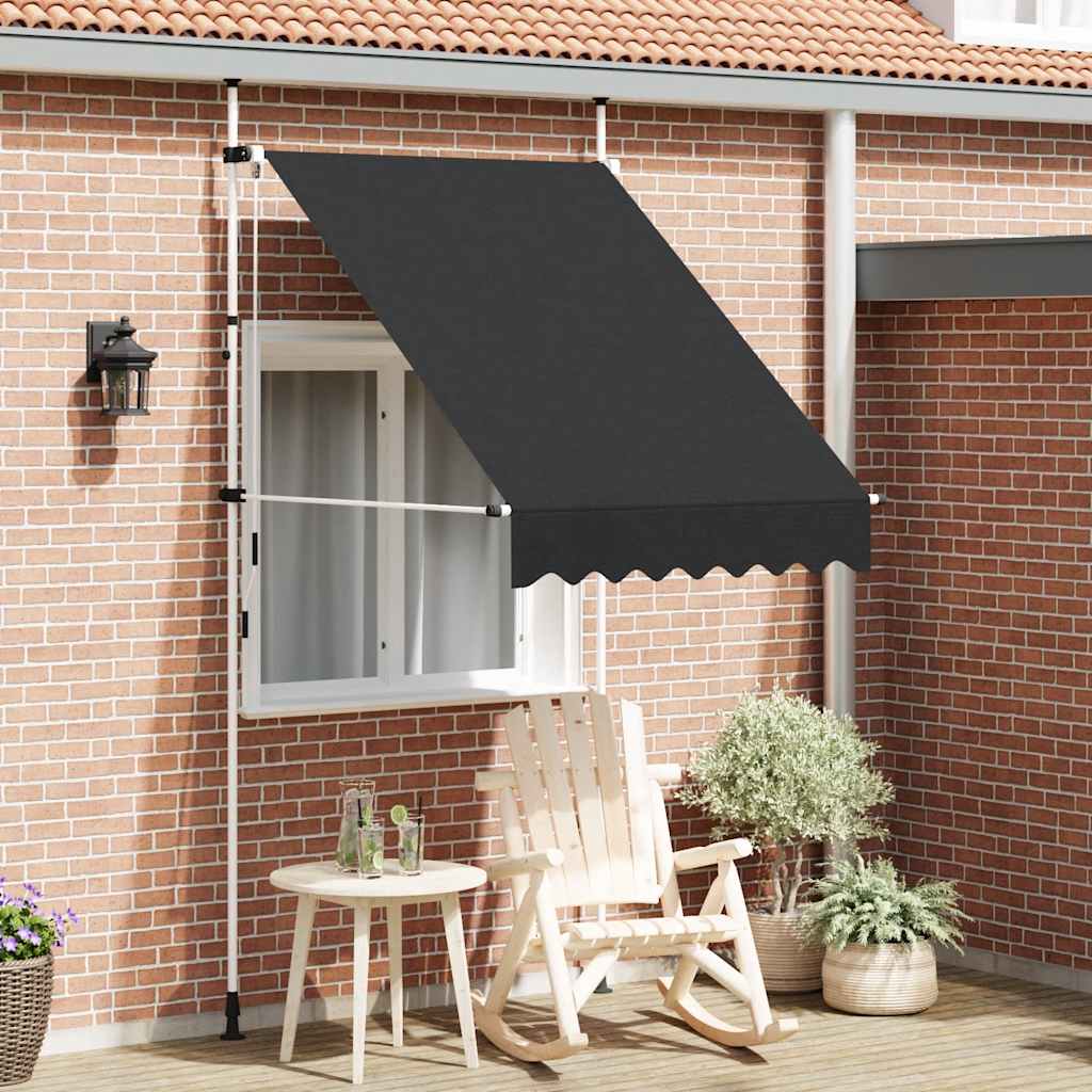 Einziehbare Markise Handbetrieben 150 cm Anthrazit