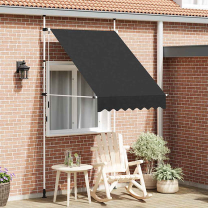 Einziehbare Markise Handbetrieben 150 cm Anthrazit