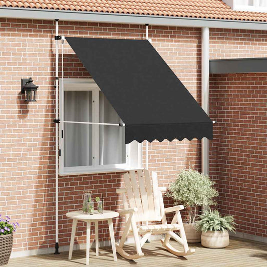 Einziehbare Markise Handbetrieben 150 cm Anthrazit