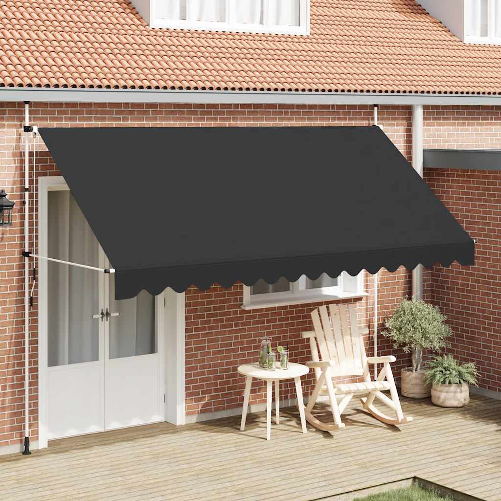 Einziehbare Markise Handbetrieben 400 cm Anthrazit
