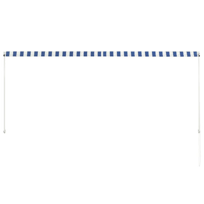 Einziehbare Markise 300×150 cm Blau und Weiß