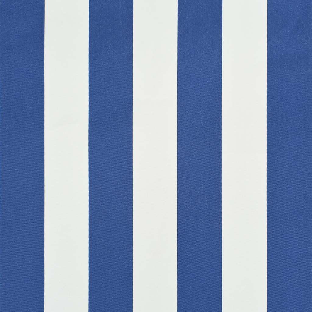 Einziehbare Markise 350 x 150 cm Blau und Weiß