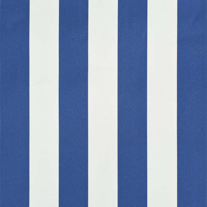 Einziehbare Markise 350 x 150 cm Blau und Weiß
