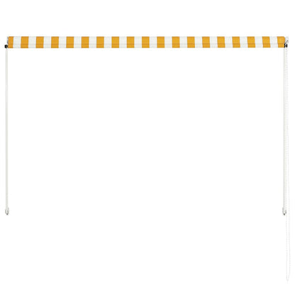 Einziehbare Markise 200×150 cm Gelb und Weiß