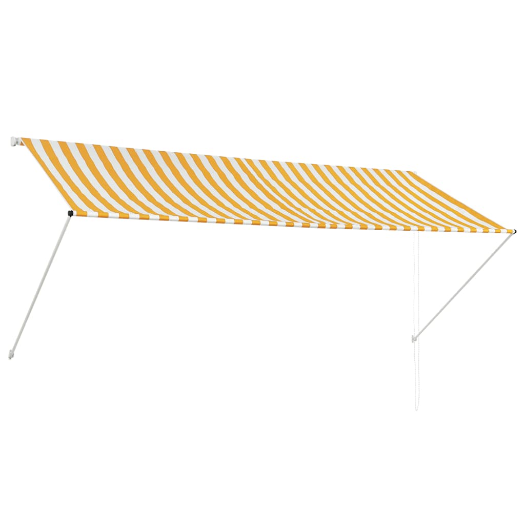 Einziehbare Markise 300×150 cm Gelb und Weiß