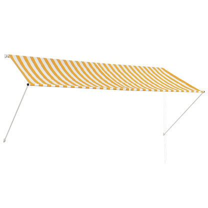 Einziehbare Markise 300×150 cm Gelb und Weiß